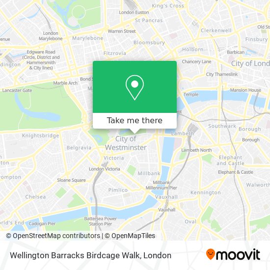 Wellington Barracks Birdcage Walk map