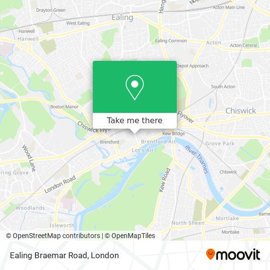 Ealing Braemar Road map