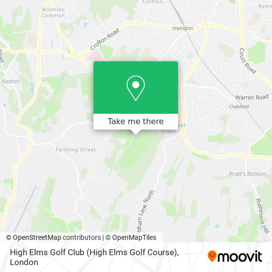 High Elms Golf Club map