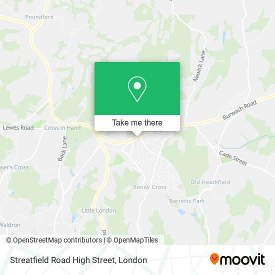 Streatfield Road High Street map