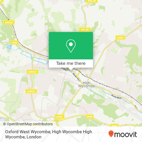 Oxford West Wycombe, High Wycombe High Wycombe map