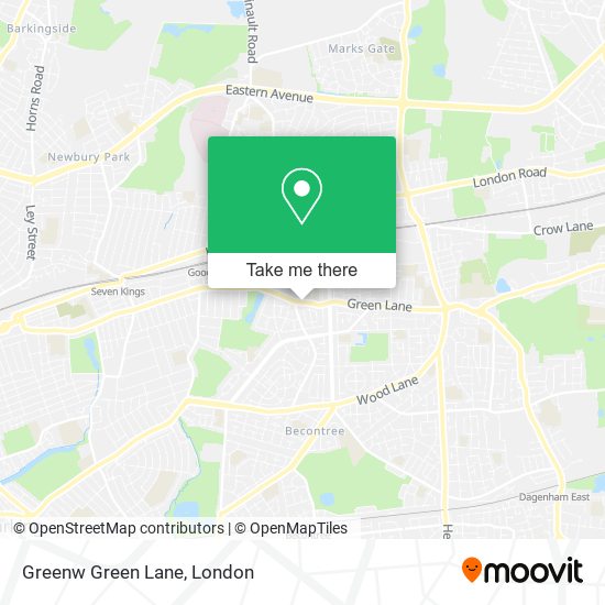 Greenw Green Lane map