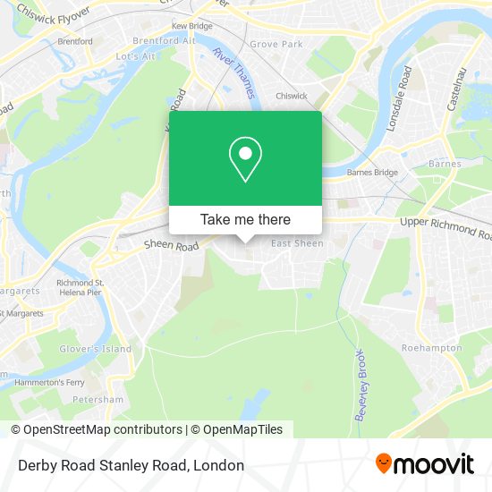 Derby Road Stanley Road map