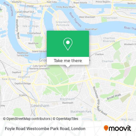 Foyle Road Westcombe Park Road map