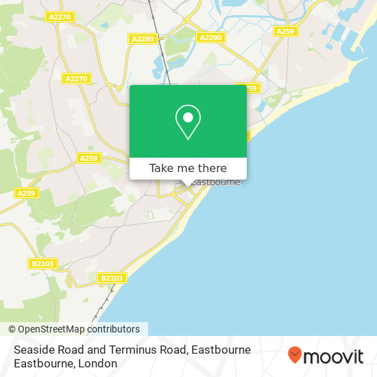 Seaside Road and Terminus Road, Eastbourne Eastbourne map