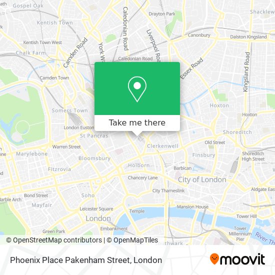 Phoenix Place Pakenham Street map