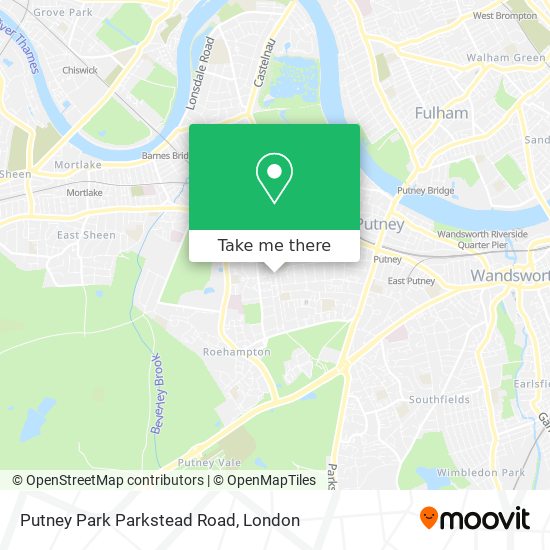 Putney Park Parkstead Road map