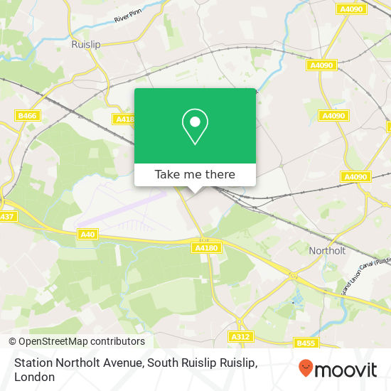 Station Northolt Avenue, South Ruislip Ruislip map