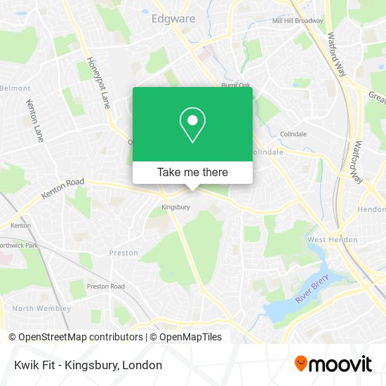 Kwik Fit - Kingsbury map