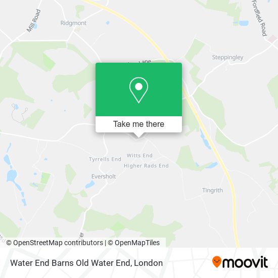 Water End Barns Old Water End map