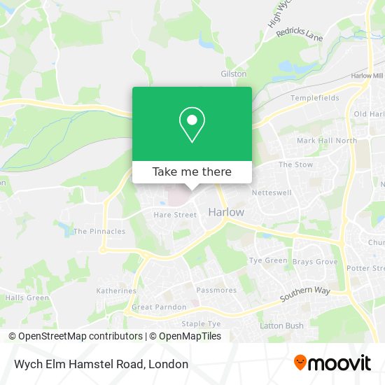 Wych Elm Hamstel Road map