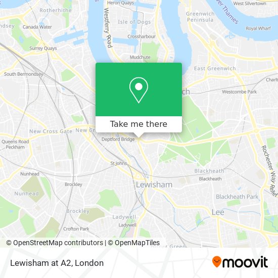 Lewisham at A2 map