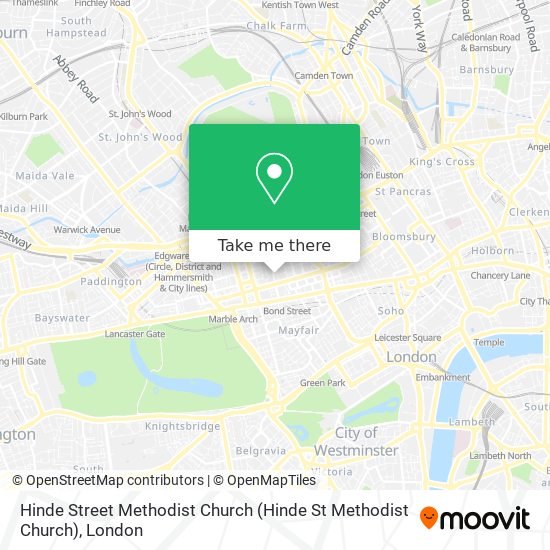 Hinde Street Methodist Church map