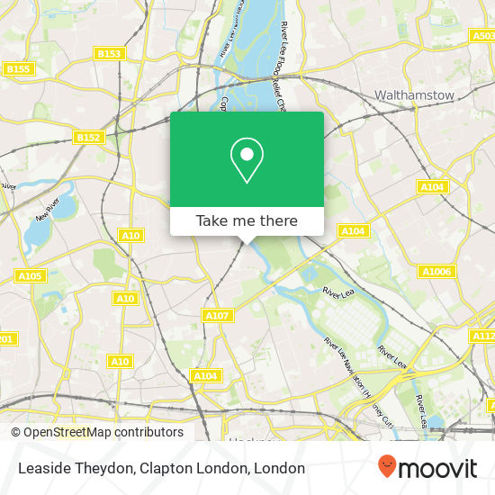 Leaside Theydon, Clapton London map