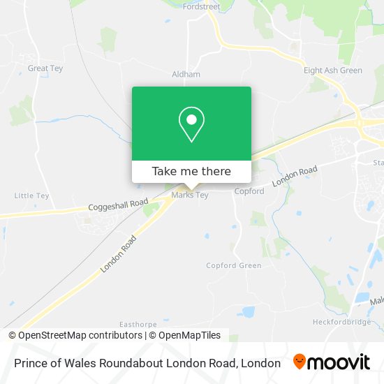 Prince of Wales Roundabout London Road map