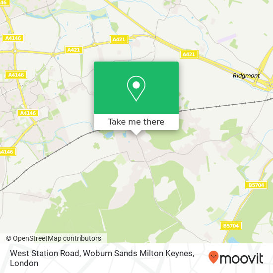 West Station Road, Woburn Sands Milton Keynes map