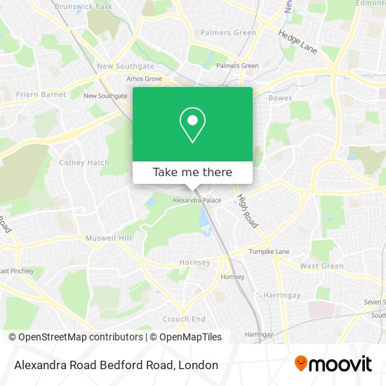 Alexandra Road Bedford Road map