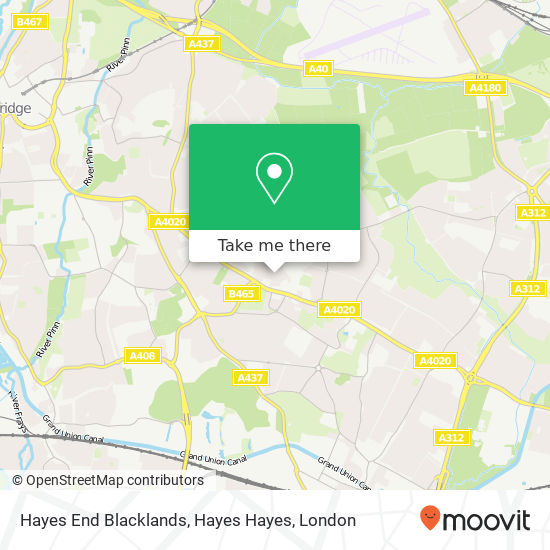 Hayes End Blacklands, Hayes Hayes map