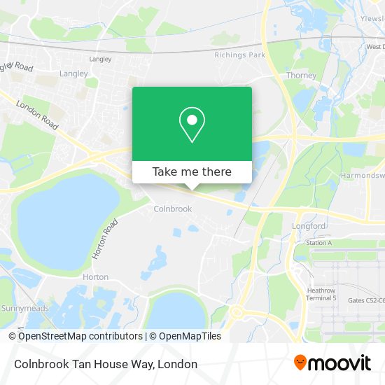 Colnbrook Tan House Way map