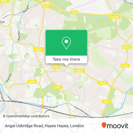 Angel Uxbridge Road, Hayes Hayes map