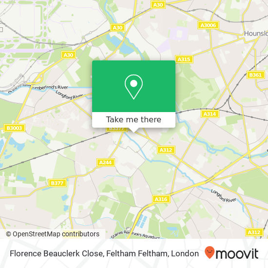 Florence Beauclerk Close, Feltham Feltham map