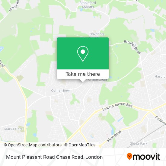 Mount Pleasant Road Chase Road map