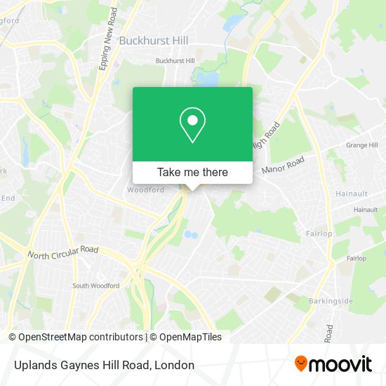 Uplands Gaynes Hill Road map