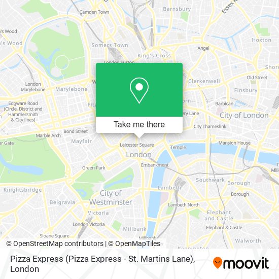 Pizza Express (Pizza Express - St. Martins Lane) map