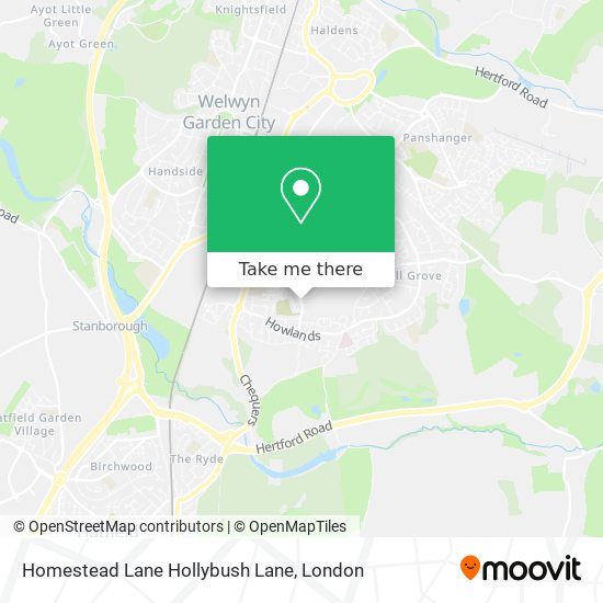 Homestead Lane Hollybush Lane map