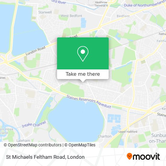 St Michaels Feltham Road map