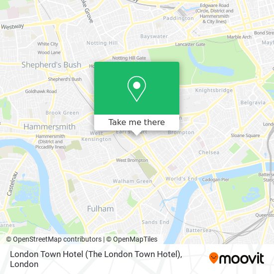 London Town Hotel map