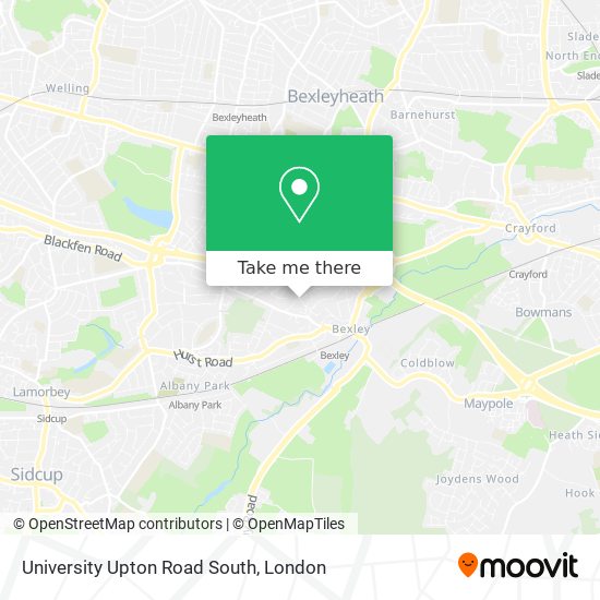 University Upton Road South map