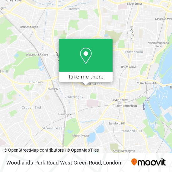 Woodlands Park Road West Green Road map