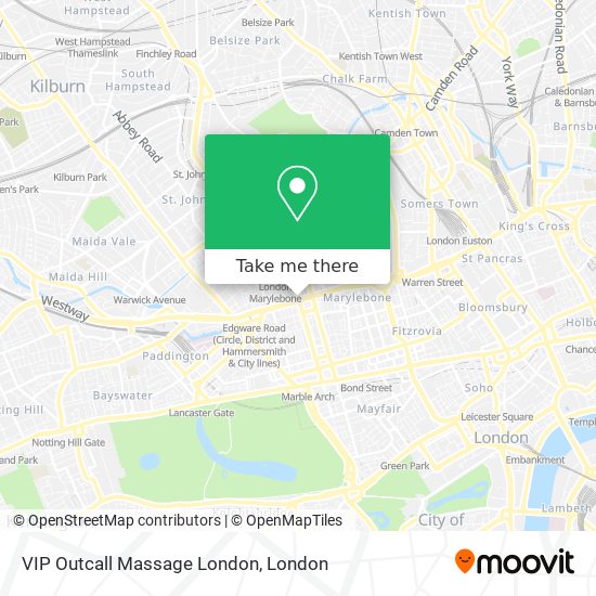 VIP Outcall Massage London map