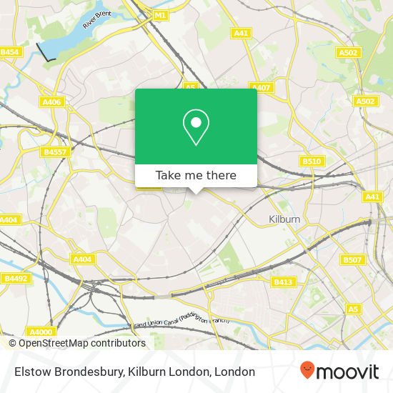 Elstow Brondesbury, Kilburn London map