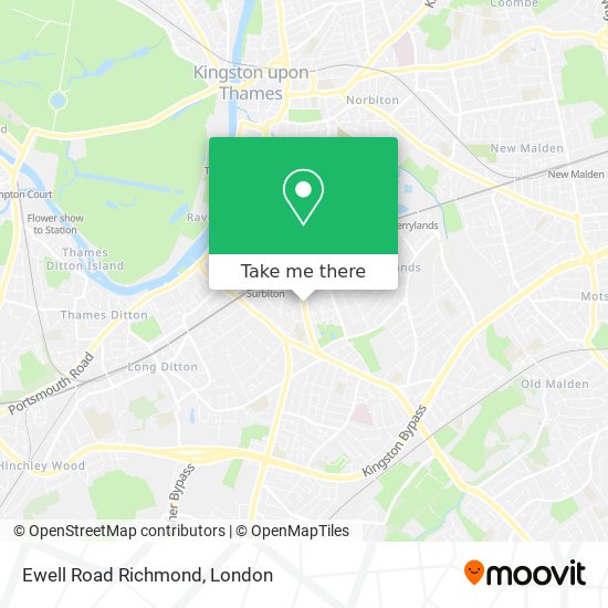 Ewell Road Richmond map