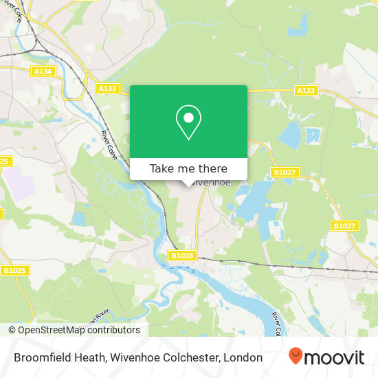 Broomfield Heath, Wivenhoe Colchester map