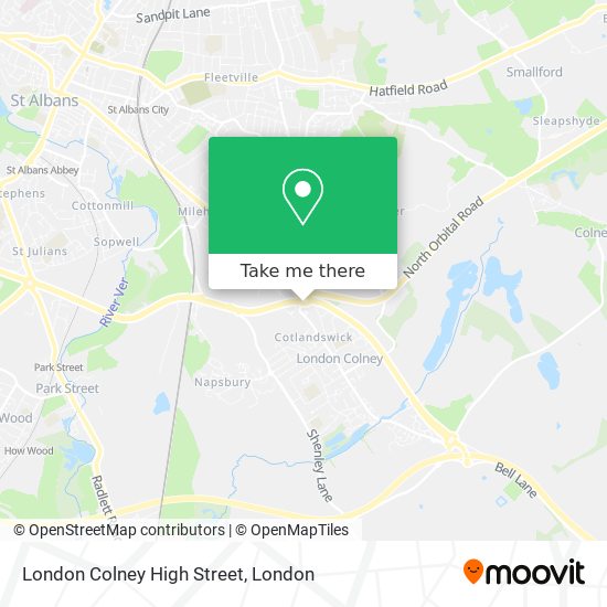 London Colney High Street map