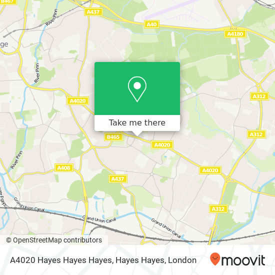 A4020 Hayes Hayes Hayes, Hayes Hayes map