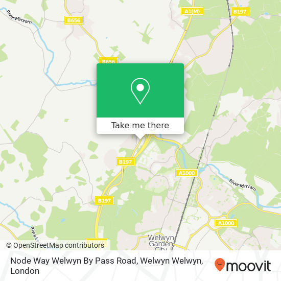 Node Way Welwyn By Pass Road, Welwyn Welwyn map