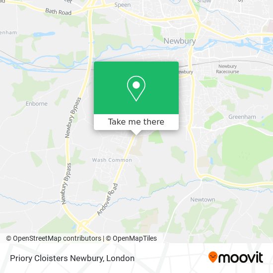 Priory Cloisters Newbury map