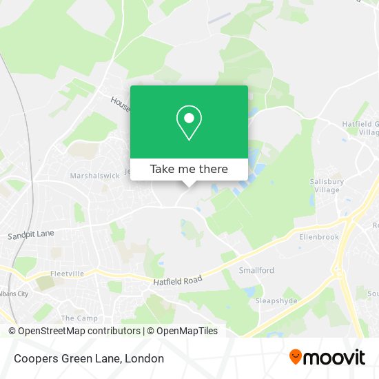 Coopers Green Lane map
