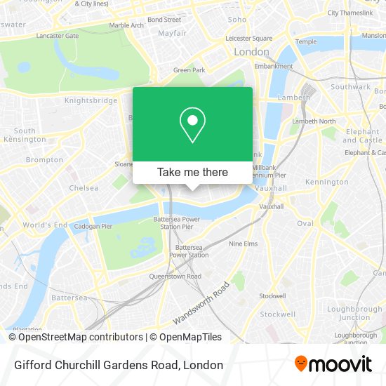 Gifford Churchill Gardens Road map