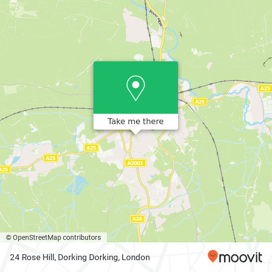 24 Rose Hill, Dorking Dorking map