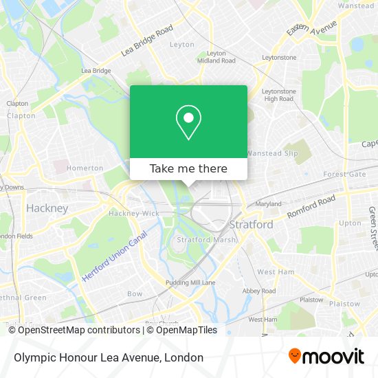 Olympic Honour Lea Avenue map