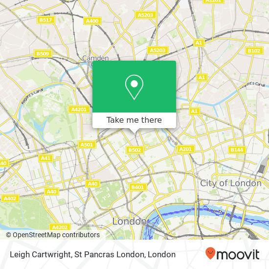 Leigh Cartwright, St Pancras London map