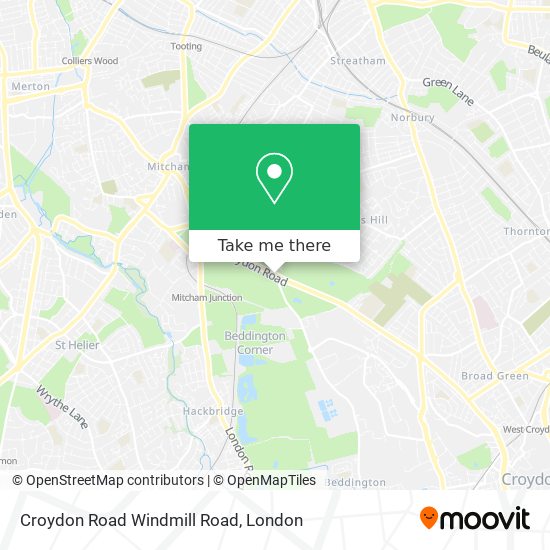 Croydon Road Windmill Road map