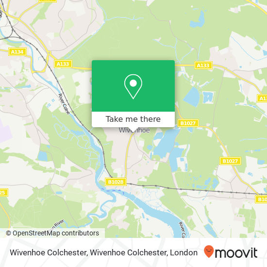 Wivenhoe Colchester, Wivenhoe Colchester map