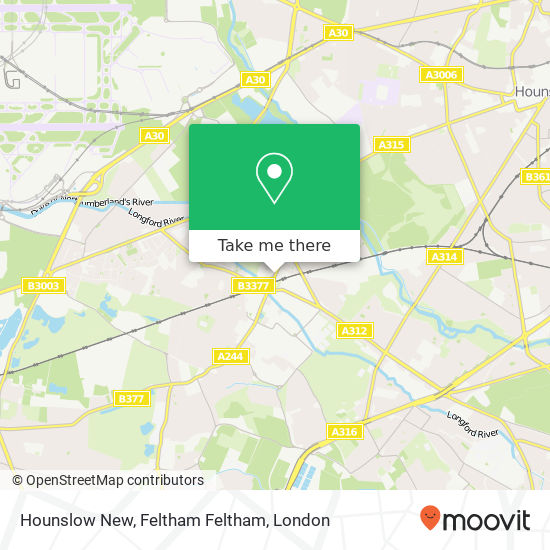 Hounslow New, Feltham Feltham map