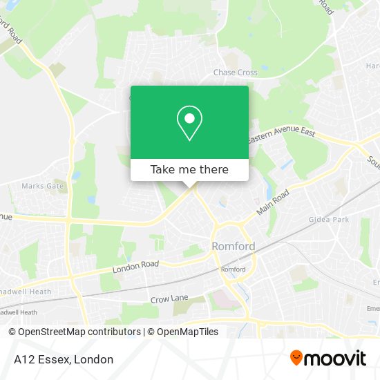 A12 Essex map
